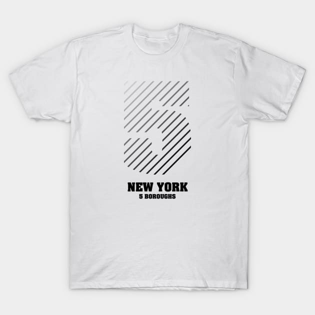 5 New York Boroughs T-Shirt by ValentinoVergan